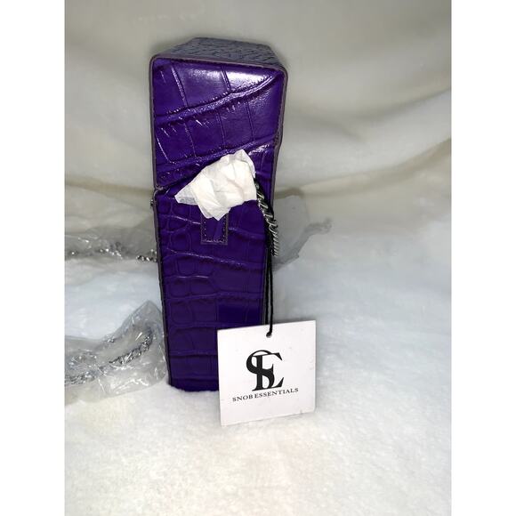 NWT Snob Essentials Audrey Jewel Box Purple Crossbody Secure Clasp Closure - Picture 2 of 10